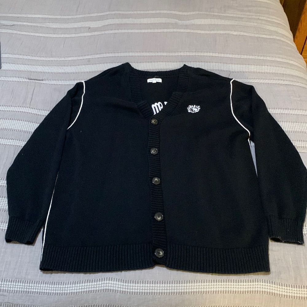 Men’s cardigan black/white size XL